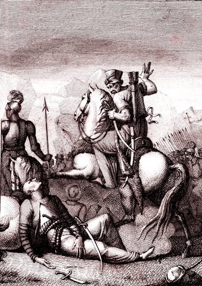 El sultán turco Solimán en "Jerusalén liberada" de Torquato Tasso de French School