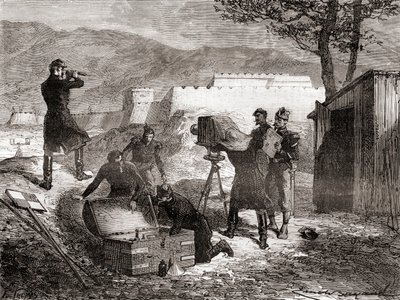 El uso de la fotografía por el ejército francés durante el siglo XIX, de Les Merveilles de la Science, publicado c.1870 de French School
