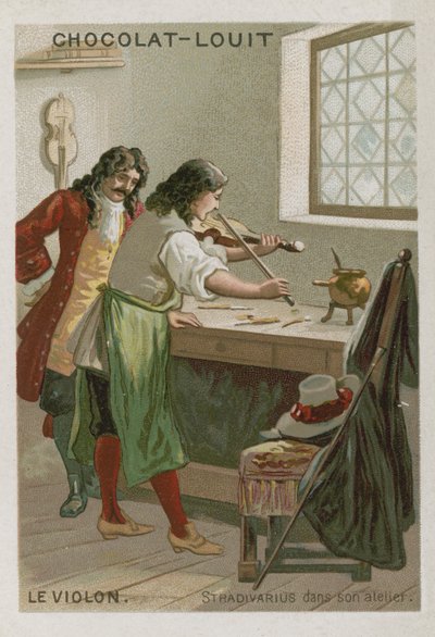 El violín: Stradivarius en su taller de French School