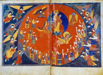 La visión de San Juan Miniatura derivada de los comentarios de “El Apocalipsis según San Juan” escrito en 775 por el monje Beato de Liébana de French School