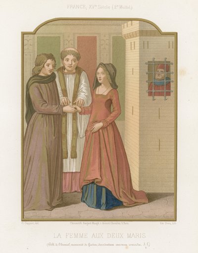 La mujer con dos maridos de French School