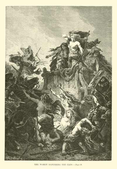 Las mujeres defendiendo los carros de French School