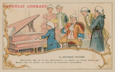 El joven Beethoven al piano de French School