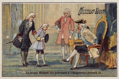 El joven Mozart es presentado al emperador José II de French School