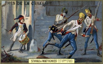 El joven tambor Sthrau cayó como héroe durante la Batalla de Wattignies el 16 de octubre de French School