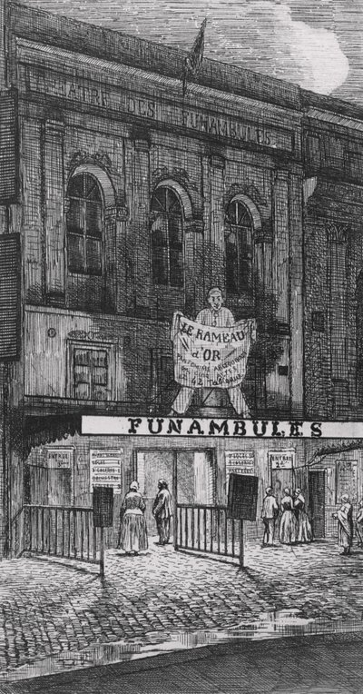 Teatro des Funambules, bulevar del Templo, en París, 1862 de French School