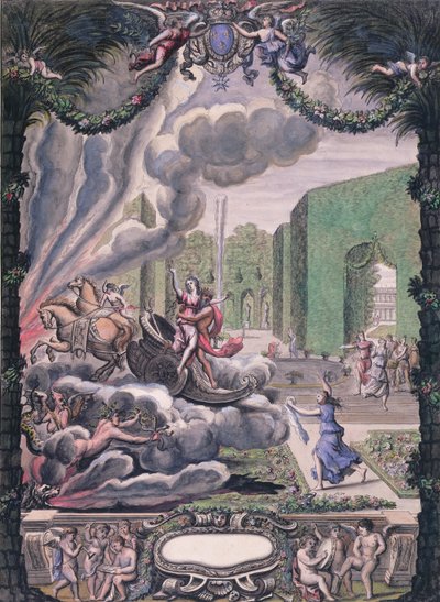 Escena de teatro, finales del siglo XVII de French School