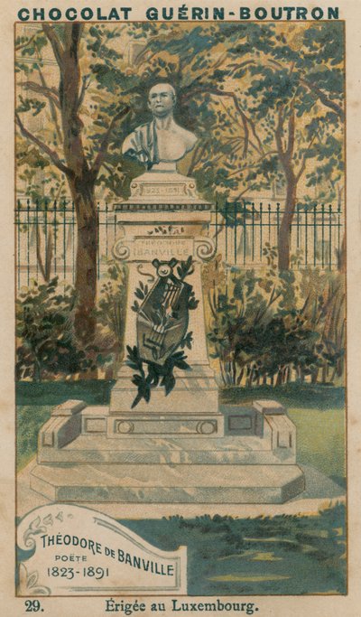 Theodore de Banville, Poeta, 1823-1891, Erigida en Luxemburgo de French School