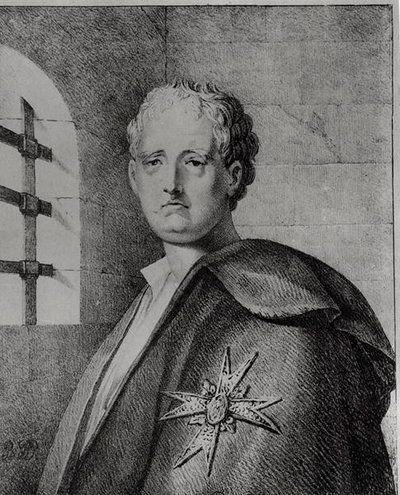 Thomas-Arthur, Conde de Lally (1702-66) en su calabozo de French School