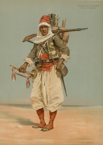 Tirador argelino, uniforme de campaña de French School