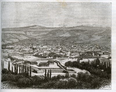 Tlemcen en Argelia en el siglo XIX - grabado en "La France illustrée: géographie, histoire, administración estadística" por V.A. Malt-Brown. 1884 de French School