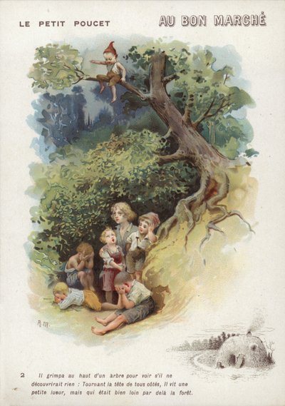 Pulgarcito, sentado en un árbol de French School
