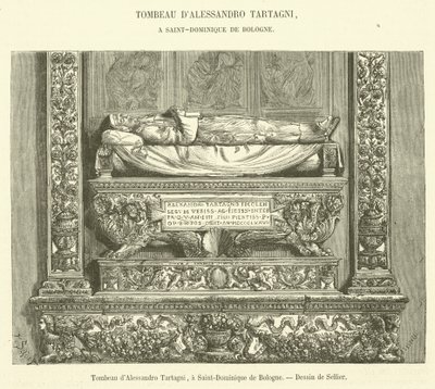 Tumba de Alessandro Tartagni, en San Domingo de Bolonia de French School