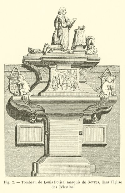Tumba de Louis Potier, marqués de Gevres, en la iglesia de los Celestinos de French School