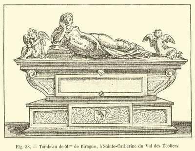 Tumba de Mme de Birague, en Sainte-Catherine du Val des Escoliers de French School