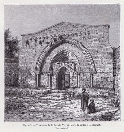 Tumba de la Virgen, en el valle de Josafat, Estado actual de French School