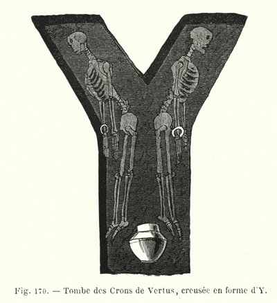 Tumbas de los Crons de Vertus, Excavada en Forma de Y de French School