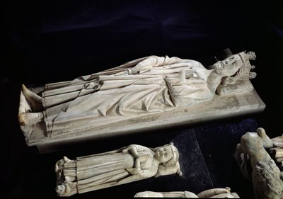 Tumbas de Roberto II (c.970-1031) el Piadoso y Juan I (n. y m. 1316) el Póstumo, siglos XIII-XIV de French School