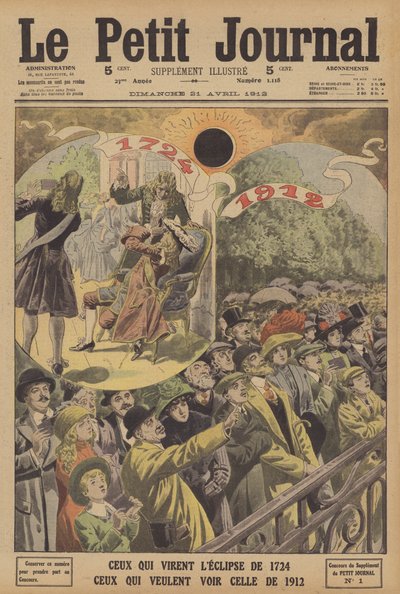 Eclipses solares totales en 1724 y 1912 de French School
