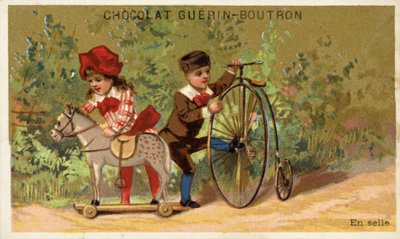 Caballo de juguete y ciclo de juguete de French School