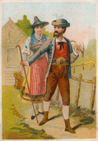 Traje tradicional de French School