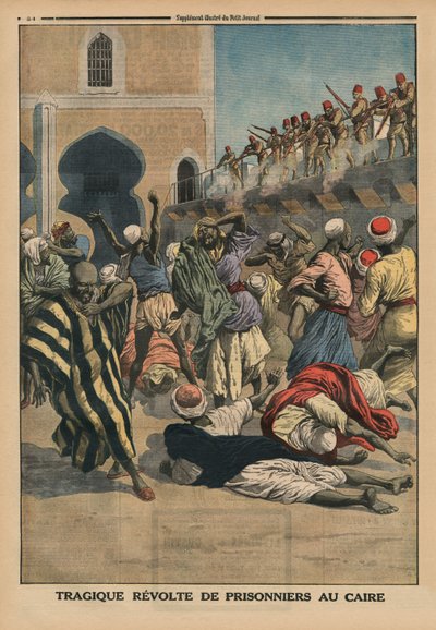 Revuelta trágica de prisioneros en El Cairo, ilustración de la contraportada de 
