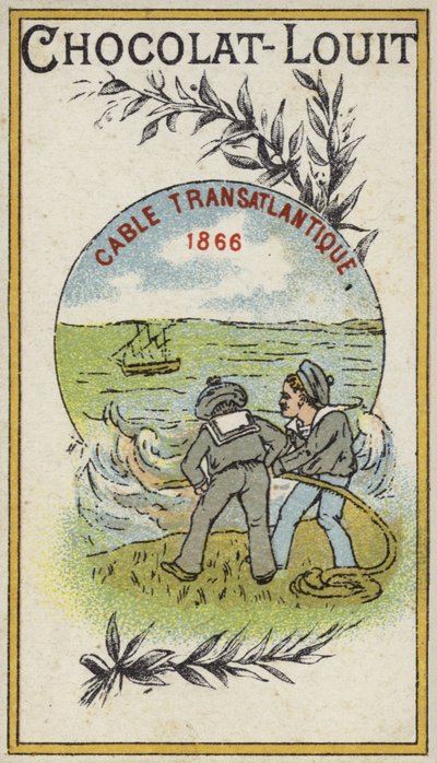Cable telegráfico transatlántico, 1866 de French School