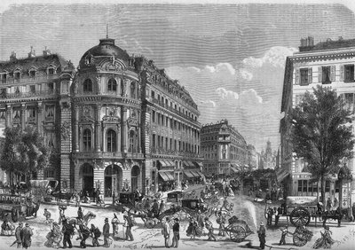 Transformaciones de París bajo el Segundo Imperio, París haussmanniano: vista del bulevar de los Italianos, a la altura de la Chaussée d
