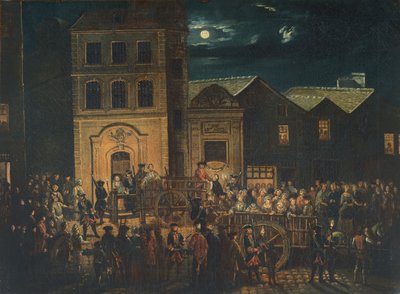 Transporte de prostitutas desde la prisión de San Martín al Hospital de la Salpêtrière de French School