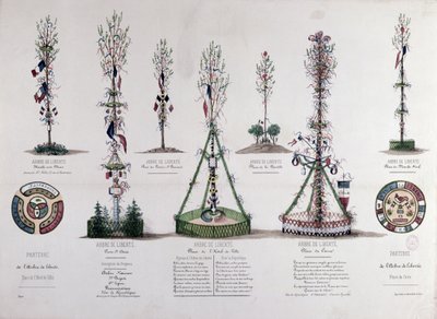 Árboles de la Libertad plantados en París en 1848 de French School