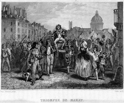 Triunfo de Marat - en “Revolución francesa” de Thiers. siglo XIX de French School