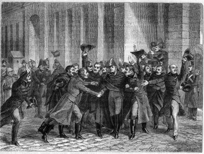 Absolución triunfal de Remy Joseph Isidore Exelmans, Mariscal y Par de Francia (1775 - 1852) el 23 de enero de 1815, acusado de mantener correspondencia con el enemigo - en “Histoire de l