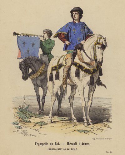 Trompeta del Rey, Heraldo de Armas, Comienzo del Siglo XV de French School