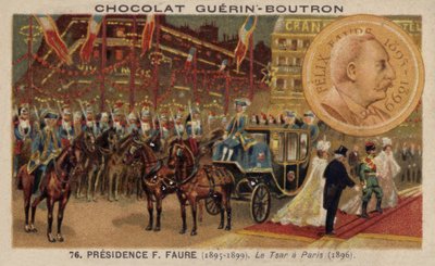 El Zar Nicolás II de Rusia visitando París de French School