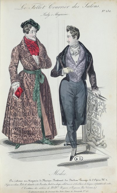 Dos jóvenes elegantes, 1835 de French School
