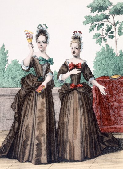 Dos vestidos de paseo de French School