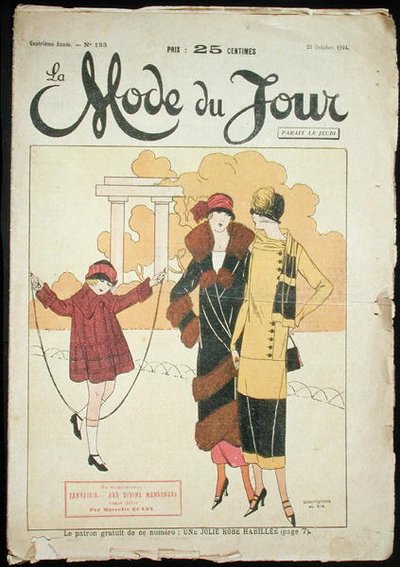 Dos mujeres y una niña pequeña en un parque, ilustración de 