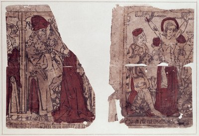 Dos escenas del martirio de Santa Regina (d.c.286) de French School