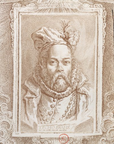 Tycho Brahe (1546-1601), ilustración de Histoire des Mathématiciens por Alexandre Saverien (1720-1805), publicada en París, 1766 de French School