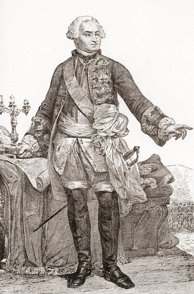 Ulrich Frédéric Woldemar, Conde de Lowendal, 1700-1755. Soldado y estadista francés nacido en Alemania. De Les Heures Libres publicado en 1908 de French School