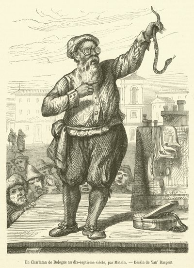 Un Charlatán de Bolonia en el siglo XVII de French School