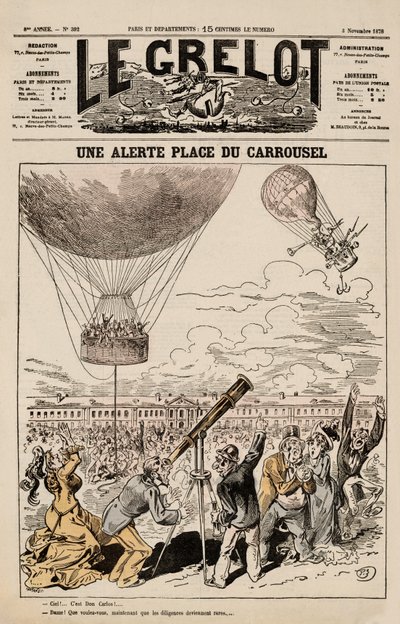 Une Alerte, Place du Carrousel, de Le Grelot, 3 de noviembre de French School