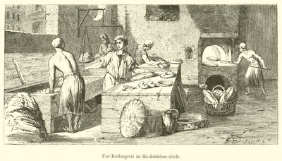 Una panadería en el siglo XVIII de French School