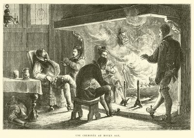 Una chimenea en la Edad Media de French School