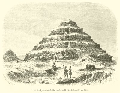 Una de las pirámides de Sakkarah de French School