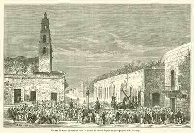 Una calle de Mérida el Viernes Santo de French School