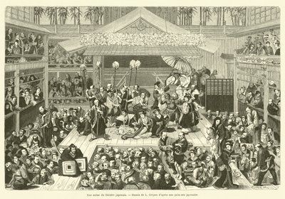 Una escena del teatro japonés de French School