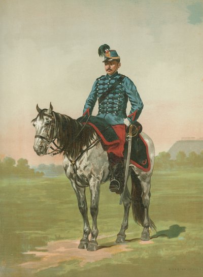 Soldado francés no identificado a caballo de French School