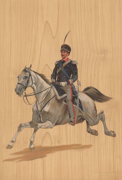 Soldado no identificado a caballo de French School
