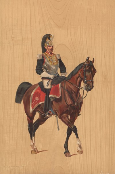 Soldado no identificado a caballo de French School
